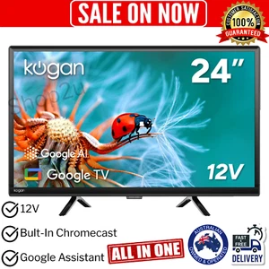 KOGAN 24” 12V/240V Smart Google TV | RVs Caravans Boats | Free Tracked Shipping - Picture 1 of 11