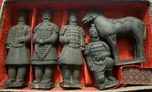 Figuras de piedra chinas de soldados de terracota de colección - Imagen 1 de 12
