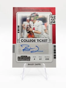 Bailey Zappe 2022 Panini Contenders Draft Picks Auto RC #CCT-BZA WKU - Picture 1 of 2