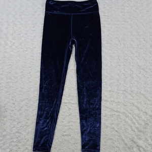 Athleta girl high-rise Chit Chat velvet tight blue girls XXL 16 #984541 - Picture 1 of 8