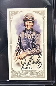 Signed Jerry Bailey Jockey Horse Racing Topps Allen & Ginter Mini Card Autograph