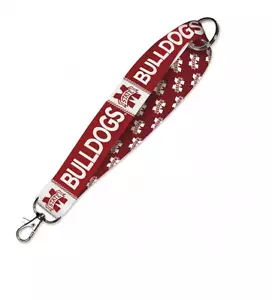 MISSISSIPPI STATE UNIVERSITY MSU BULLDOGS LANYARD KEY BAND 1" - Picture 1 of 2