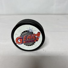 Saginaw gears￼ IHL Hockey Puck Rare Hockey Club Puck 90’s