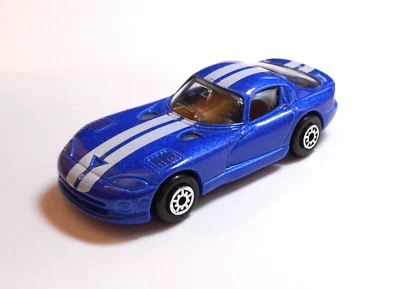 Maisto Metalflake Blue Dodge Viper w/White Stripes & Black Bottom - Image 1 of 4