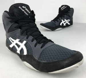 Zapatos de Lucha Asics Snapdown 3 Para Hombre Talla 8.5 Tenis Negro Gris Blanco Usados en Excelente Condición - Imagen 1 de 12