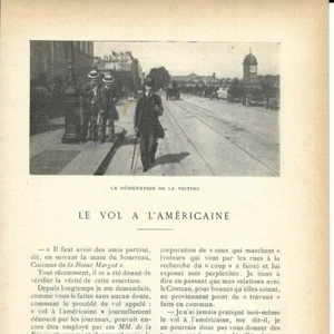 Der Diebstahl an die Amerikanerin -- Artikel Presseausschnitt 1903 - Bild 1 von 4