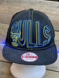 Gorra New Era Chicago Bulls negra azul Snapback 9Fifty para hombre talla única - Imagen 1 de 6