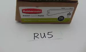 Rubbermaid 9” Twin Track BIANCO Staffe per Scaffale FG4C0402WHT (Confezione da 6) Lotto - Foto 1 di 5