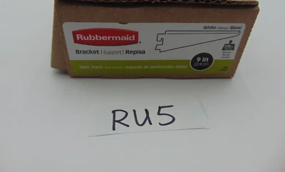 "Lote de soportes de estante Rubbermaid 9"" doble vía BLANCOS FG4C0402WHT (paquete de 6)" Foto 1 de 4