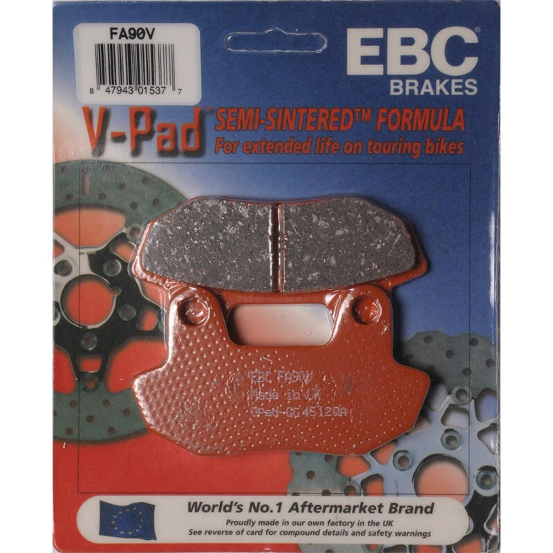 EBC  BRAKE PADS FA90V SEMI-SINTERED V SERIES Honda CB450SC Nighthawk 1982-1982 - Image 1 of 1