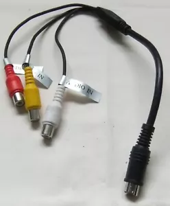 Mini Din 6 Pol auf Cinch Video Audio 30cm lang - Bild 1 von 3