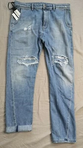 NINE IN THE MORNING Women's Blue Distressed Donna Jeans Size 28 New With Tags - Picture 1 of 8