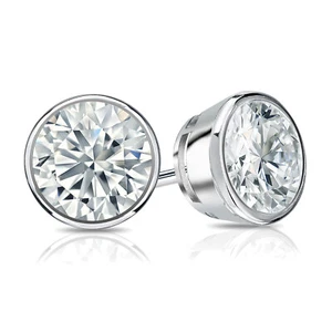 1.50 Carat TW Lab Grown Diamond Stud Earrings in 14k White Gold (I-J VS1-VS2) - Picture 1 of 5