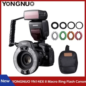YONGNUO YN14EX II Macro Ring Flash for Canon DSLR Cameras, with Adapter Rings - Picture 1 of 6