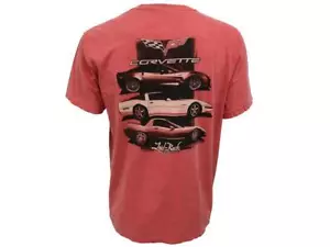 Corvette T-Shirt Mens Laid Back Crimson Corvette Power C4-C6 - Picture 1 of 2