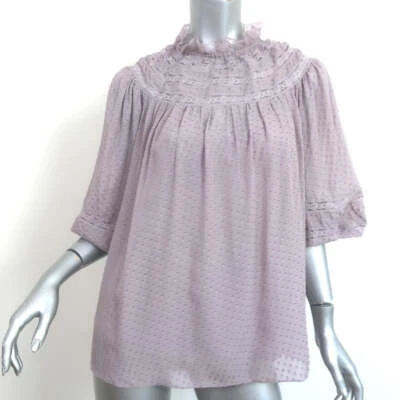 Blusa Zimmermann Lavanda Encaje-Mezcla de Seda Punto Suizo Talla 0 Foto 1 de 4