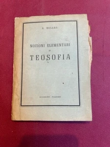 BESANT Nozioni elementari di teosofia Palermo, Sciarrino, senza data - Foto 1 di 3