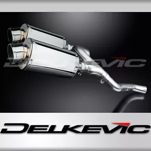 HONDA VFR800 VTEC 2002-2013 225mm OVAL STAINLESS SILENCER EXHAUST KIT - Picture 1 of 5