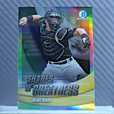 Henry Davis 2022 Bowman Chrome SHADES OF GREATNESS REFRACTOR #SG-3 - Pirates RC - Image 1 of 2