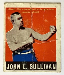 John L. Sullivan #101 Leaf Bubble Gum Boxing Card Knock-Out Series 1948 - Picture 1 of 2