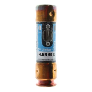 LITTELFUSE FLNR-60-ID DUAL-ELEMENT TIME-DELAY FUSE, CLASS RK5, 250-VOLT, 60-AMP - Picture 1 of 2