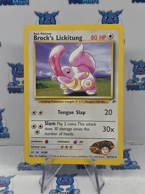 Brock's Lickitung 41/132 Pokemon Gym Heroes LP - Image 1 of 2