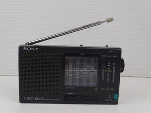 Sony ICF-SW10 12 Bands FM SW MW LW Portable Receiver Radio No Battery Door Works - Foto 1 di 11