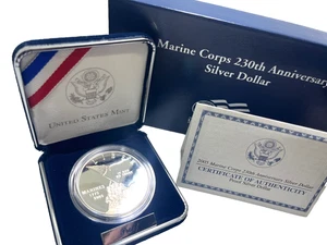 US Mint 2005 Marine Corps 230th Anniversary Silver Dollar Commemorative Coin - Picture 1 of 5