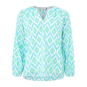 Zwillingsherz Tunika Bluse Shirt "Diamant" Türkis Langarm S bis XL (3 227) - Bild 1 von 6