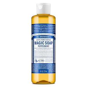 Jabón líquido Dr. Bronner’s Pure-Castile menta 8 oz aceites orgánicos 18 en 1 - Imagen 1 de 8