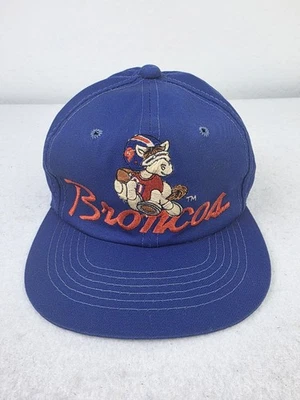 RARO De colección Años 90 Denver Broncos NFL Deportes Especialidades Guión Snapback Juvenil Sombrero Foto 1 de 4