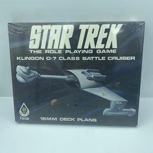 Star Trek le jeu de rôle Klingon classe D-7 Battle Cruiser plans deck 15 mm - Photo 1/6