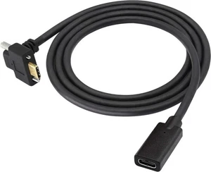 USB C 3.1 Panel Mount Extension Cable 0.3m Female to Male 10Gbps Screw - Picture 1 of 4