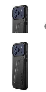 Full Black Leather Wallet Protection Case for iPhone 17 Pro - Bild 1 von 5