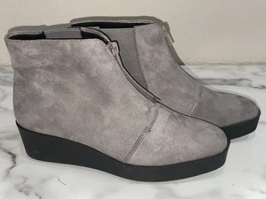 Aerosoles Women's Carin Ankle Boot Quiet Shade Gray Faux Suede Size 7.5M - Picture 1 of 8