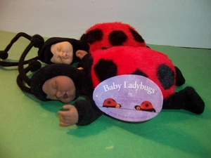 Anne Geddes Sammlerstück 9 Zoll schlafendes Baby Marienkäfer Puppe Sitzsack Plüsch Menge 2 - Bild 1 von 3