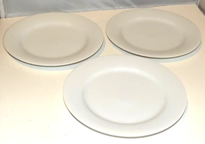 Juego de 3 platos de ensalada esenciales con borde blanco CRATE & BARREL ASPEN Sri Lanka Foto 1 de 4