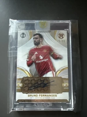 2024-25 Topps Reverence UEFA BRUNO FERNANDES 72/99 Autograph Manchester United - Image 1 of 2