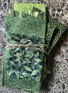 Menge 6 hübsche Quiltstoffe 4 1/4 Yards grün Kaktus Beere - Bild 1 von 16