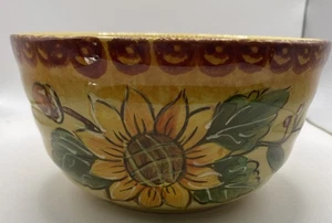 Maxcera Mostaza Girasol Cerámica Sopa Ensalada Ceral Cuenco Pintado a Mano - Imagen 1 de 5