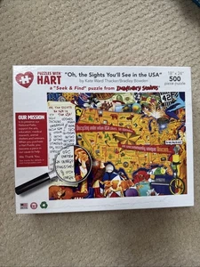 Hart Puzzles Oh, die Sehenswürdigkeiten, die Sie in den USA sehen werden 500-teiliges Puzzle - Bild 1 von 6