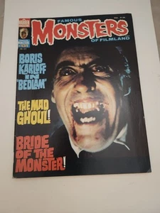Famous Monsters Of Filmland Magazine #131 January 1977 Boris Karloff Bedlam VF - Imagen 1 de 3