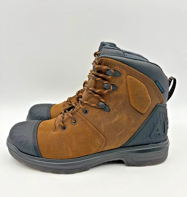 Bota Ariat Turbo Outlaw Hombre 11 EE Ancho Cebada Marrón 6" Impermeable Punta Suave Foto 1 de 4