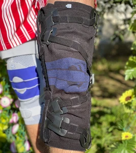 Bauerfeind GenuTrain OA Size 3 Right Medial Left Lateral Knee Brace Support  ACL - Picture 1 of 23