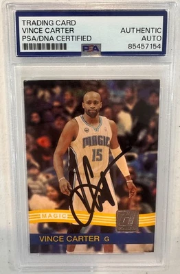2010-11 Donruss Vince Carter Auto PSA Authentic - Image 1 of 2