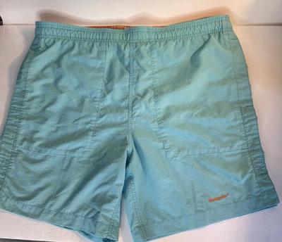 Vintage Weekender Nylon Swim Suit Shorts Trunks Drawstring Waist Teal - Size M - Image 1 of 4