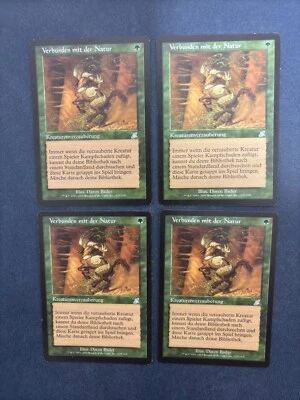 MTG 4X GERMAN SCOURGE ONE WITH NATURE MAGIC THE GATHERING ENCHANTMENT GREEN - Image 1 of 4