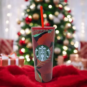 Starbucks Holiday Poinsettia Stainless Steel Tumbler 16oz Christmas 2020 Red New - Picture 1 of 9