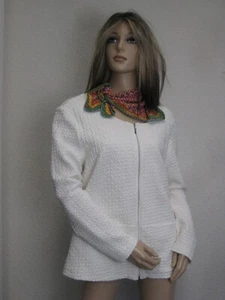 GERRY WEBER Strickjacke Damen Cardigan Jacke Gr. EU 44 Baumwolle weiß wie NEU - Bild 1 von 6
