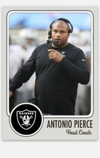 Antonio Pierce Las Vegas Raiders Football Card! Head Coach!